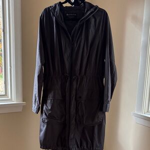 Athleta green Hooded long rain Parka